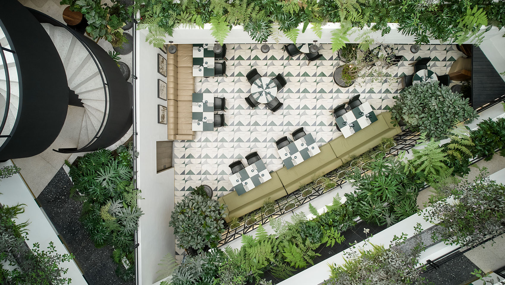 Virgilio Lobby from Above